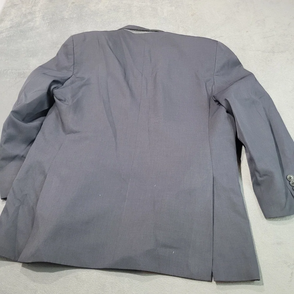 Haggar Blazer Mens 46R Gray Blue Tailored Fit 2-Button Sport Coat‎ Professional